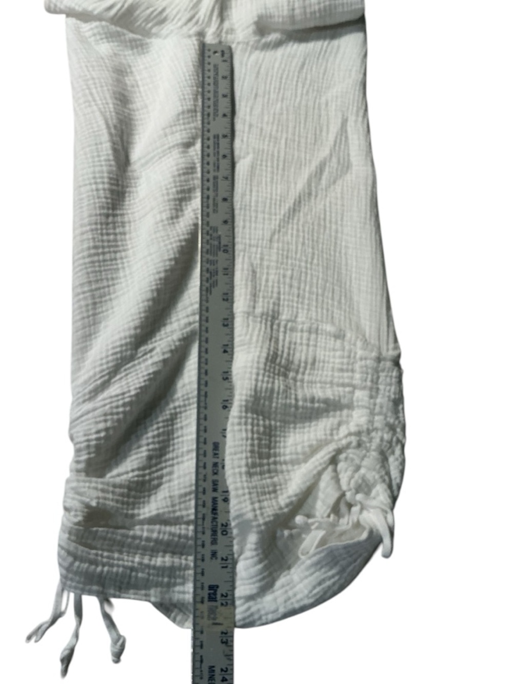 Bryn Walker Cotton Gauze WHITE Wide Cropped Pants - Picture 13 of 13